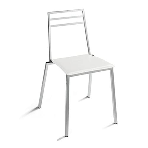 Moderner Stuhl - CHIARA - STOSA CUCINE - für Küche / Leder / aus verchromtem Metall