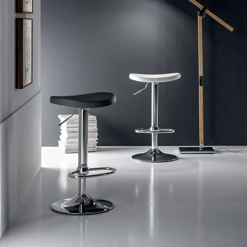 Moderner Barhocker - BLUES - STOSA CUCINE - Kunstleder / Gestell aus gestrichenem Metall / Polster