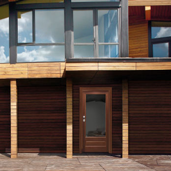 Eingangstür - PRESTIGE : VITRA - Dierre - Holz / Aluminium / einflügelig