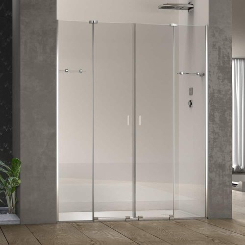 Glas-Duschkabine - ILLUSION P2S - Megius SpA - Aluminium / mit Schiebetür / rechteckig