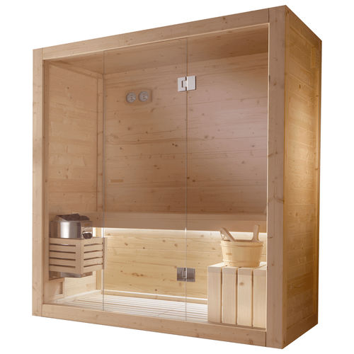 Finnische Sauna - TAO - Megius SpA - für Privatgebrauch / Tanne / Glas