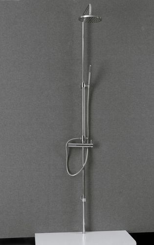 Mechanische Duschsäule - LINE LONG - Megius SpA - Stahl / Chromoberfläche / auf Fuß
