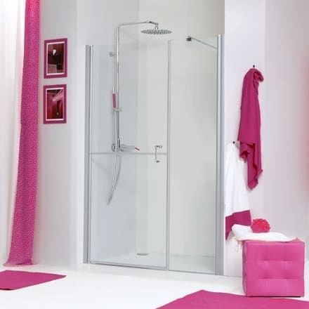 Glas-Duschkabine - WEB 5.0 - Megius SpA - Aluminium / Schwenk / quadratisch
