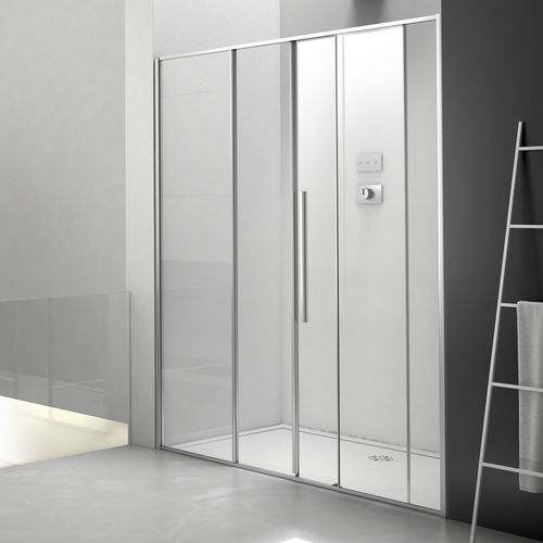 Glas-Duschkabine - ZEN PCS - Megius SpA - Aluminium / mit Schiebetür / rechteckig