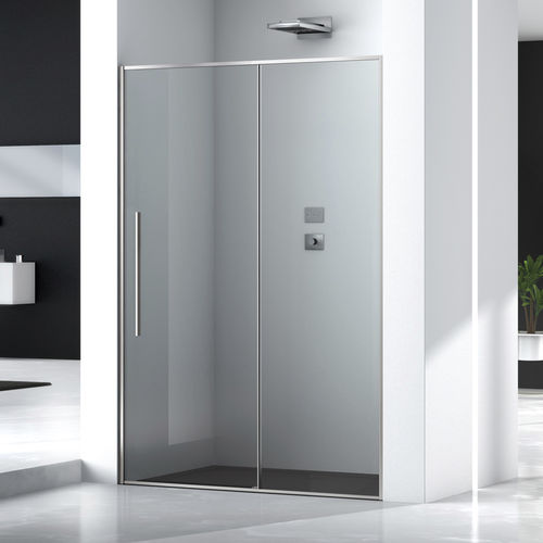 Glas-Duschkabine - ZEN P1S - Megius SpA - Aluminium / Edelstahl / mit Schiebetür