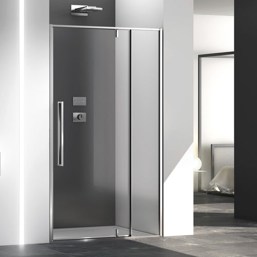 Glas-Duschkabine - ZEN PVF - Megius SpA - Aluminium / mit Pendeltür / quadratisch