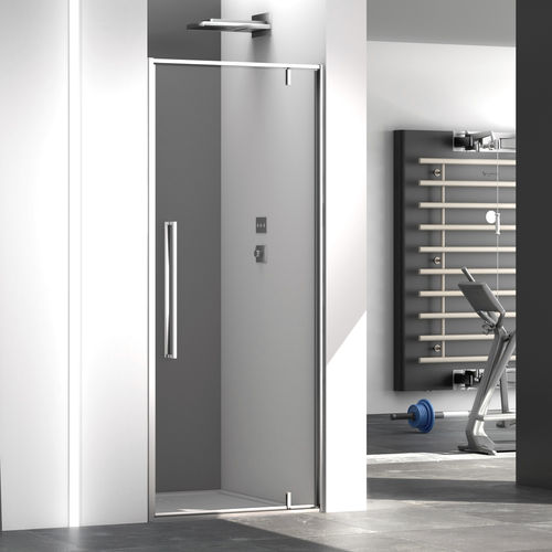 Glas-Duschkabine - ZEN PV0 - Megius SpA - Aluminium / mit Pendeltür / für Nischen