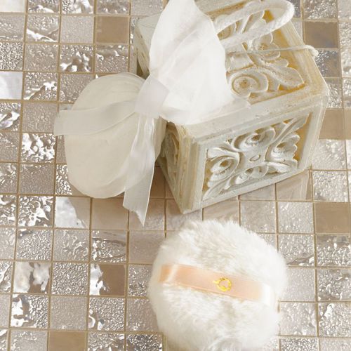 Feinsteinzeug-Mosaikfliese - FOUR SEASONS : SNOW  - CERAMICHE SUPERGRES - Hochglanz / satiniert / für den Innenraum