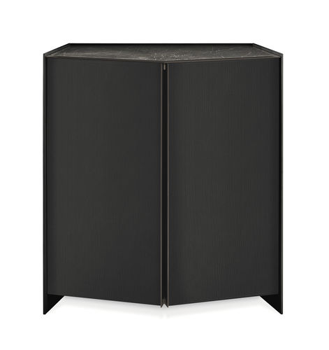 Hohes Sideboard - ATHUS - Gallotti&Radice - modern / lackiertes Holz / Esche