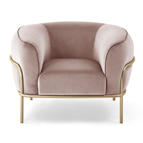 Moderner Sessel - SOPHIE - Gallotti&Radice - Leder / Stoff / Messing
