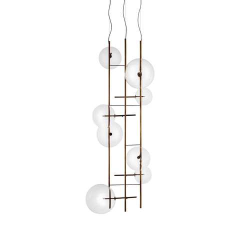 Hängelampe - BOLLE TELA - Gallotti&Radice - Messing / geblasenes Glas / modern