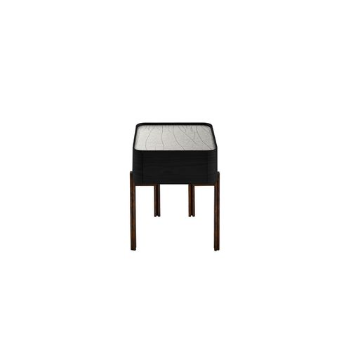 Moderner Nachttisch - TWELVE-C - Gallotti&Radice - Esche / Messing / Glas