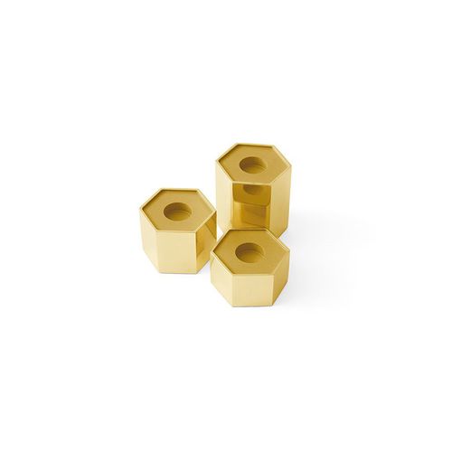 Messing-Kerzenhalter - HEXGONAL - Gallotti&Radice