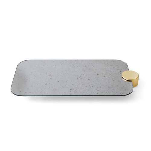 Metall-Serviertablett - ODETTE RECTANGULAR - Gallotti&Radice - Glas / für Privatgebrauch