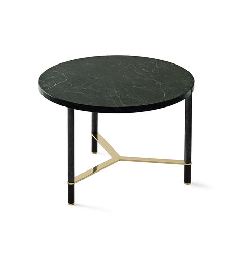 Moderner Couchtisch - COOKIES CIRCLE - Gallotti&Radice - Holz / Marmor / Gestell aus anodisiertem Aluminium