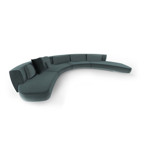 Modulsofa - AUDREY MOTION - Gallotti&Radice - halbrund / modern / Stoff