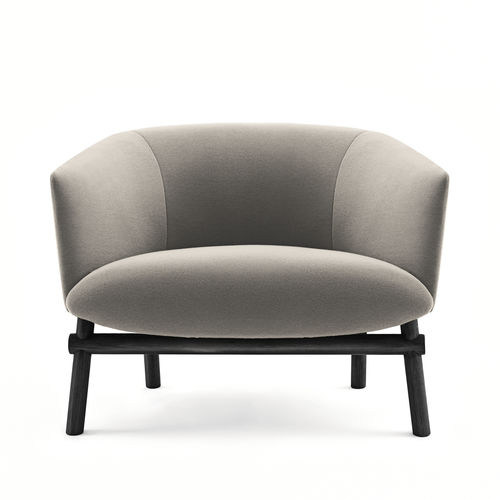 Moderner Sessel - LIVRE - Gallotti&Radice - Leder / Stoff / Massivholz