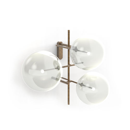 Moderne Wandleuchte - BOLLE ARIA - Gallotti&Radice - für den Innenraum / Messing / geblasenes Glas