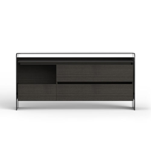 Moderne Kommode - HOLLY COMÒ - Gallotti&Radice - Esche / Glas / rechteckig