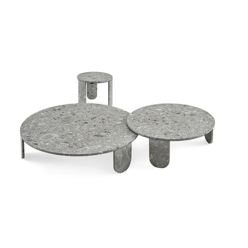Moderner Couchtisch - CLEMO - Gallotti&Radice - Marmor / Sandstein / Gestell aus Stein