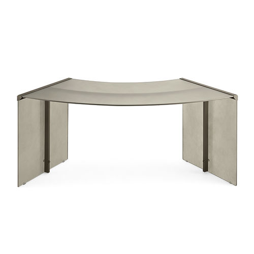 Bodenstehender Schreibtisch - PRESIDENT GOLD EDITION  - Gallotti&Radice - modern / Hartglas / gebogen