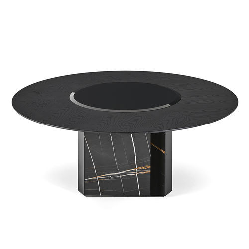 Moderner Tisch - PLATIUM - Gallotti&Radice - Esche / Glas / Gestell aus Marmor