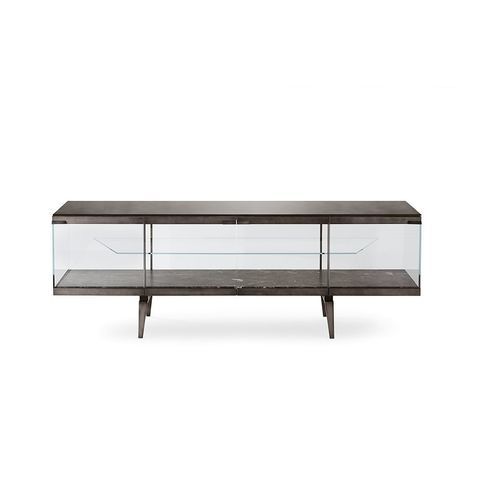 Moderner Geschirrschrank - PANDORA LIGHT - Gallotti&Radice - Hartglas / lackiertes Glas / lackiertes Metall