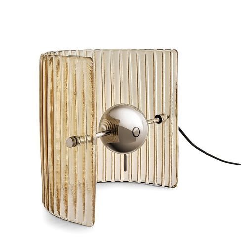 Tischlampe - BONFIRE STRIPES - Gallotti&Radice - Chrom / Glas / modern