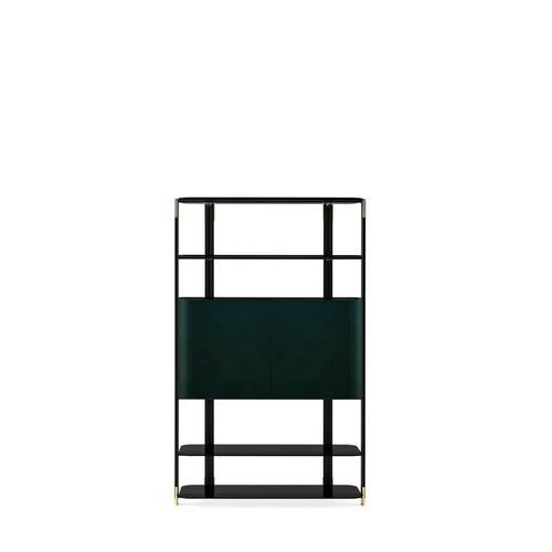 Modernes Bücherregal - SYIL - Gallotti&Radice - Esche / Glas / Aluminium