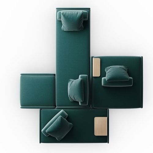 Modulare Polsterbank - LILAS MOSAÏQUE - Gallotti&Radice - modern / Stoff / Leder
