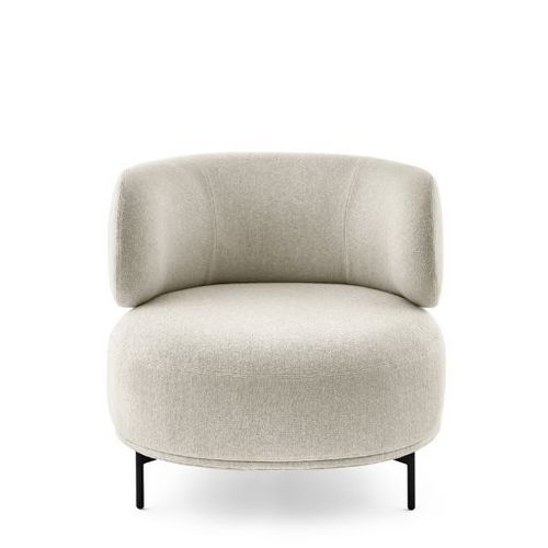 Moderner Sessel - AKIKO LOUNGE - Gallotti&Radice - Stoff / Leder / Metall