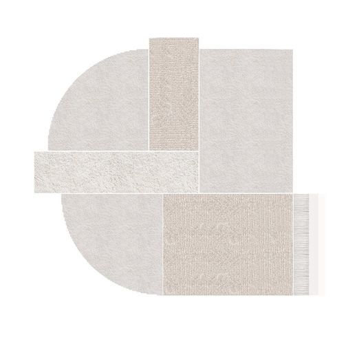 Moderner Teppich - Metaphores - Gallotti&Radice - Motiv / handgewebt / beige