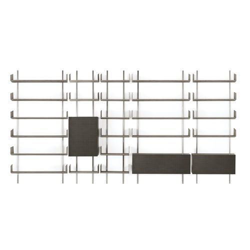 Wandmontiertes Regalsystem - Brera 23 - Gallotti&Radice - modern / lackiertes Metall / Esche