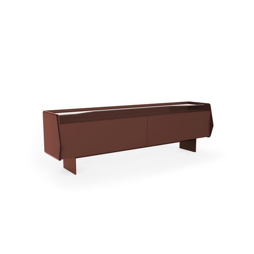 Modernes Sideboard - Gastone - Gallotti&Radice - hochglanzlackiertes Holz / Marmor / mit Schubladen