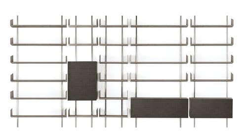 Wandmontiertes Regalsystem - Brera - Gallotti&Radice - modern / lackiertes Metall / vernickeltes Messing