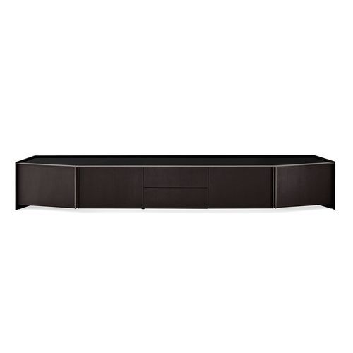 Hohes Sideboard - Athus - Gallotti&Radice - modern / Esche / gebeiztes Holz