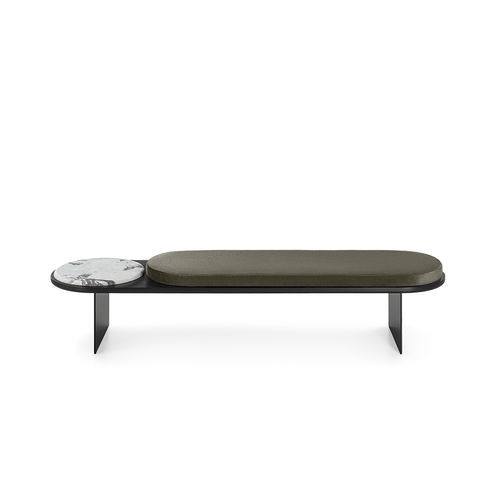 Moderne Polsterbank - SENSEI - Gallotti&Radice - Glas / Stoff / lackiertes Holz