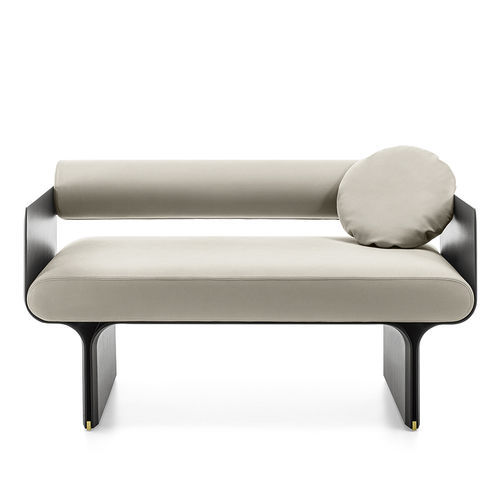Modernes Sofa - Stami Loveseat - Gallotti&Radice - Stoff / Leder / mit Armlehnen