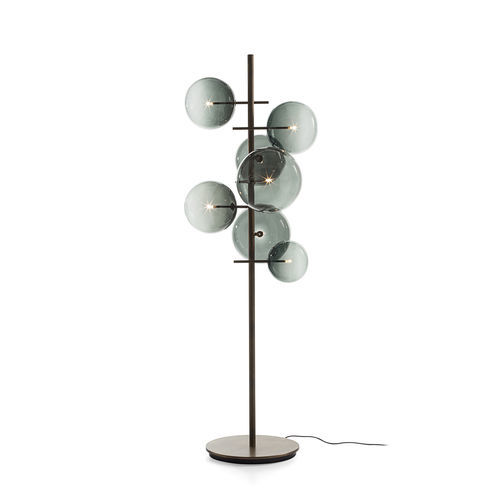 Stehleuchte - Bolle Stelo - Gallotti&Radice - Messing / lackiertes Metall / geblasenes Glas