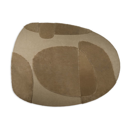 Moderner Teppich - Ato - Gallotti&Radice - geometrisches Muster / Neuseelandwolle / rund
