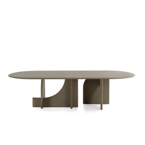 Moderner Tisch - Selce-T - Gallotti&Radice - Naturstein / Gestell aus Naturstein / rund