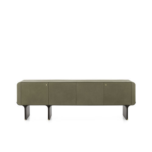 Modernes Sideboard - STAMI - Gallotti&Radice - Messing / Leder / Holz