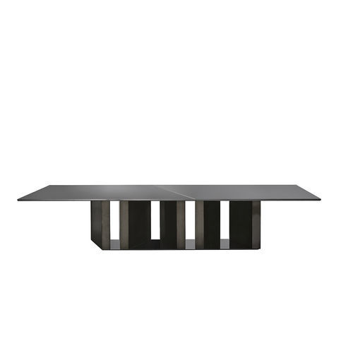 Moderner Tisch - PLATIUM SYSTEM - Gallotti&Radice - Glas / Gestell aus Holz / rechteckig