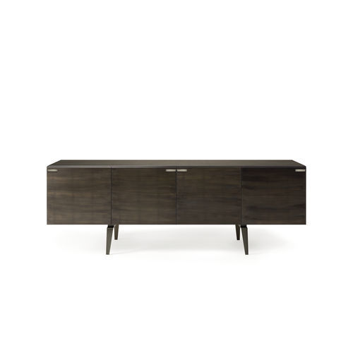 Hohes Sideboard - PANDORA - Gallotti&Radice - modern / blattvergoldetes Holz / lackiertes Metall
