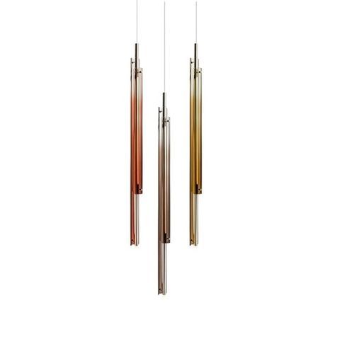 Hängelampe - Tratto - Gallotti&Radice - Nickel / Kristall / modern