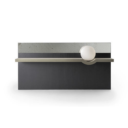 Wandmontiertes Regal - STRESA MIRROR - Gallotti&Radice - modern / Holz / Leder