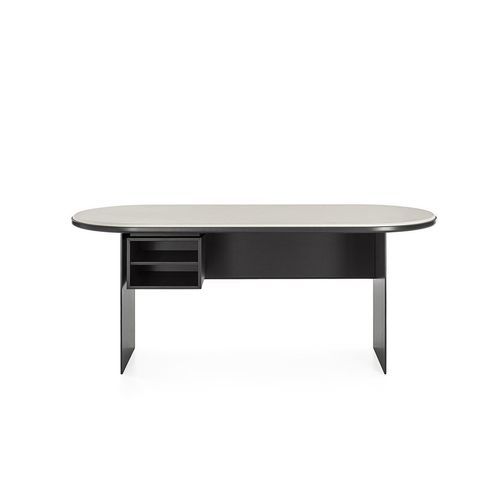 Bodenstehender Schreibtisch - SENSEI - Gallotti&Radice - modern / Holz / lackiertes Metall