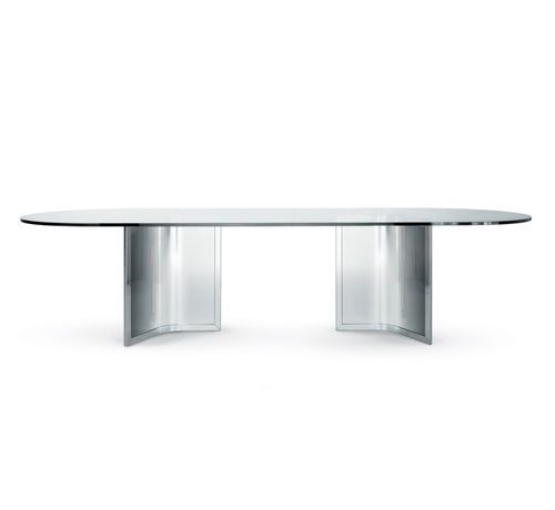 Moderner Besprechungstisch - RAJ - Gallotti&Radice - Aluminium / aus verchromtem Metall / polierter Edelstahl