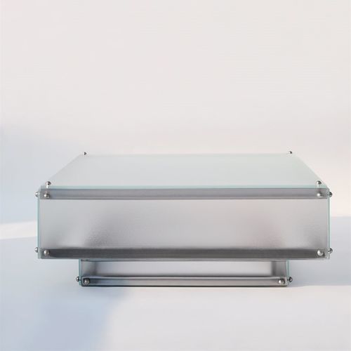 Moderner Couchtisch - VITRINE - Gallotti&Radice - Metall / Glas / Gestell aus Metall