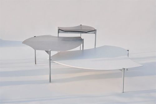 Glas-Couchtisch - ARCIPELAGO - Gallotti&Radice - Gestell aus Metall / für den Innenraum